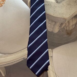 Navy Blue Striped Men's Tie